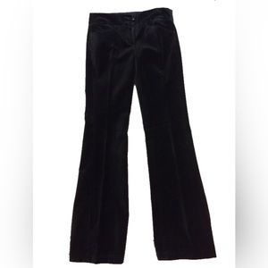 Black velvet wide leg pants